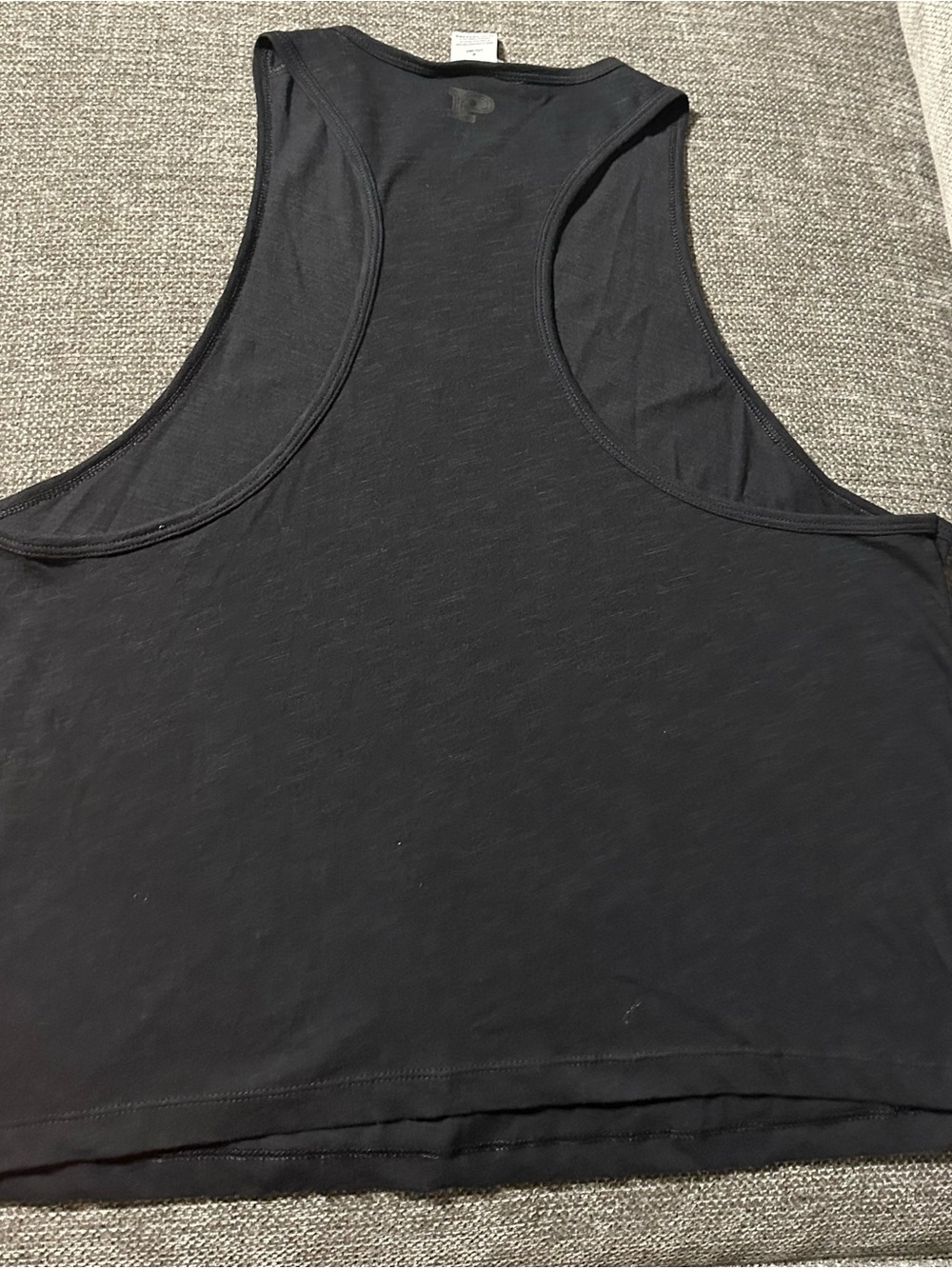 NWT PINK Victoria’s Secret Black Racerback Tank Top, Soft Basic Size M - Picture 4 of 5